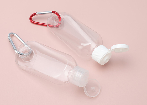15mm 20mm van het Desinfecterende middelflessen van de Reis de Plastic Hand Zeer belangrijke ketting 30ml 50ml 60ml