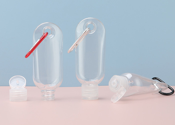 15mm 20mm van het Desinfecterende middelflessen van de Reis de Plastic Hand Zeer belangrijke ketting 30ml 50ml 60ml