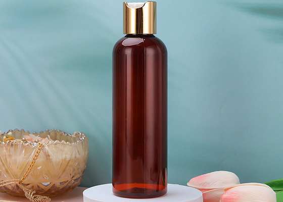 230ml lichtgewichtsamendrukkings Plastic Schroefdopflessen met Gouden Schroefdeksel