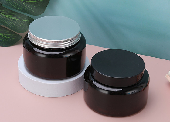 Leeg geglazuurd huisdier acryl plastic gezicht cosmetica en verpakking body butter lotion oogcrème pot lippen scrub container met