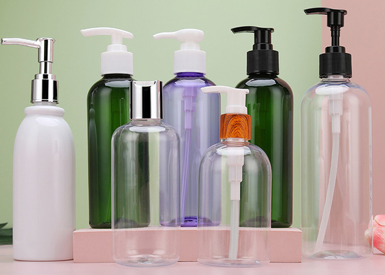 Warm verkrijgbaar helder lege PET 500ml douche gel Plastic fles Haarverzorging Wit Plat vierkant Shampoo Lotion Pump Plastic fles