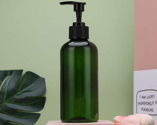 Warm verkrijgbaar helder lege PET 500ml douche gel Plastic fles Haarverzorging Wit Plat vierkant Shampoo Lotion Pump Plastic fles