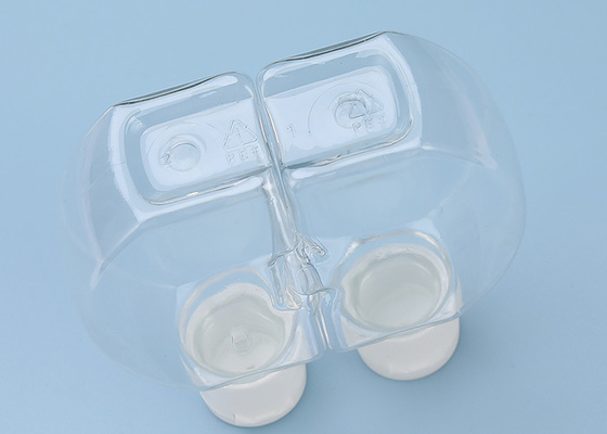 OEM Dubbele Clamshell Plastic Fles met Schroefdeksel Rekupereerbare 120ml