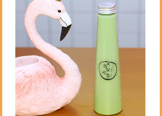 Van de de Melkthee van het aluminiumschroefdeksel de Flessen 200ml Plastic Juice Bottles With Lids