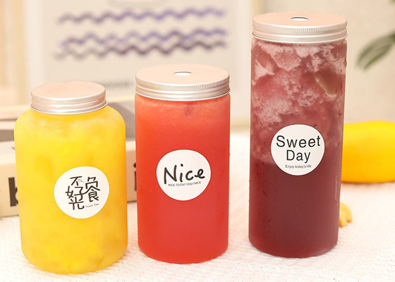 Plastic Opnieuw te gebruiken Juice Bottles For Milk Tea 350ML 500ML