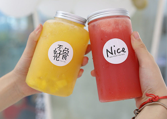 Plastic Opnieuw te gebruiken Juice Bottles For Milk Tea 350ML 500ML