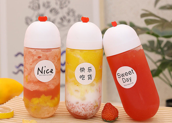 Kaliber 68mm 500ml Plastic Beschikbaar Vrij Juice Bottles BPA