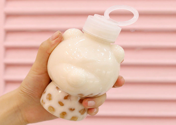 Trekkracht Ring Cover Milk Tea Bottles 400ml Samenpersbaar Juice Bottles