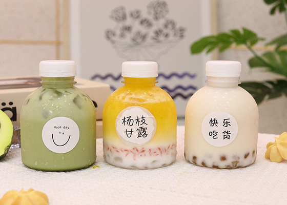 Saftfles PET drank transparant plastic lege verpakking melk thee enzymfles met deksel