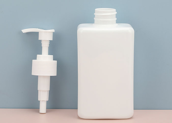 Witte Vierkante Lege Plastic Flessen met Afsluitbare Pompen 400ml