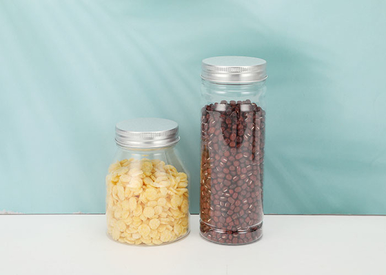 350ML Container van de het Huisdierenkruik van de voedselrang de Duidelijke Plastic met Aluminiumdeksel