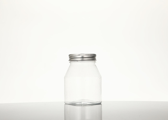 350ML Container van de het Huisdierenkruik van de voedselrang de Duidelijke Plastic met Aluminiumdeksel