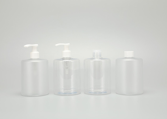 16oz transparante Vlakke Schouder Plastic Fles voor de Handdesinfecterend middel van het Douchegel