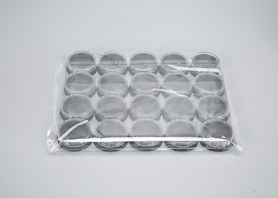 3g lege Plastic Kosmetische Kruik met Zwarte Deksels Uiterst kleine Make-up