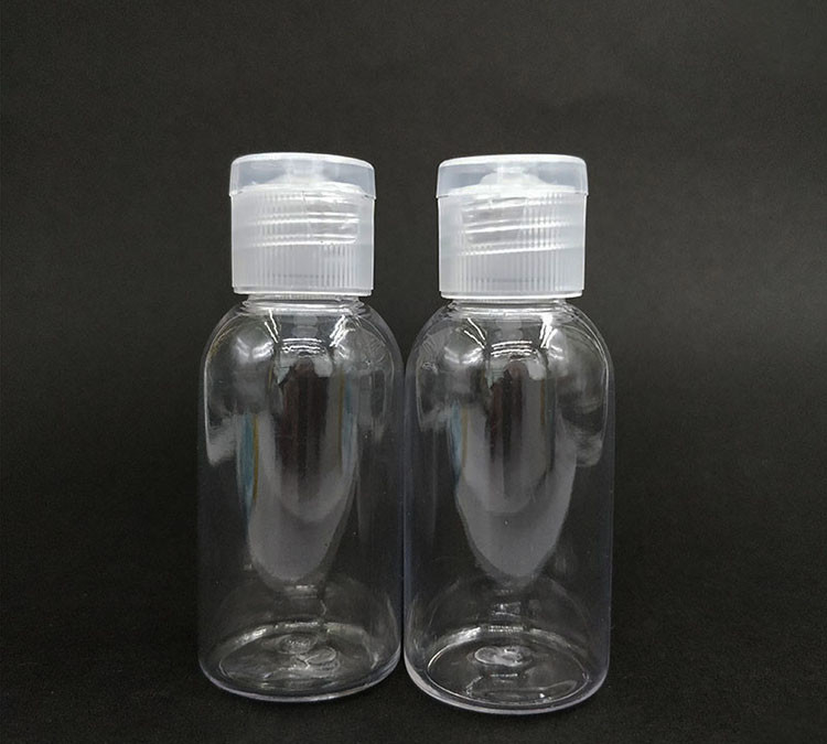 Gratis monster doorzichtige PET plastic fles met flip cap lege fles flip cap crème fles met flip cap met fabrieksvoorraad