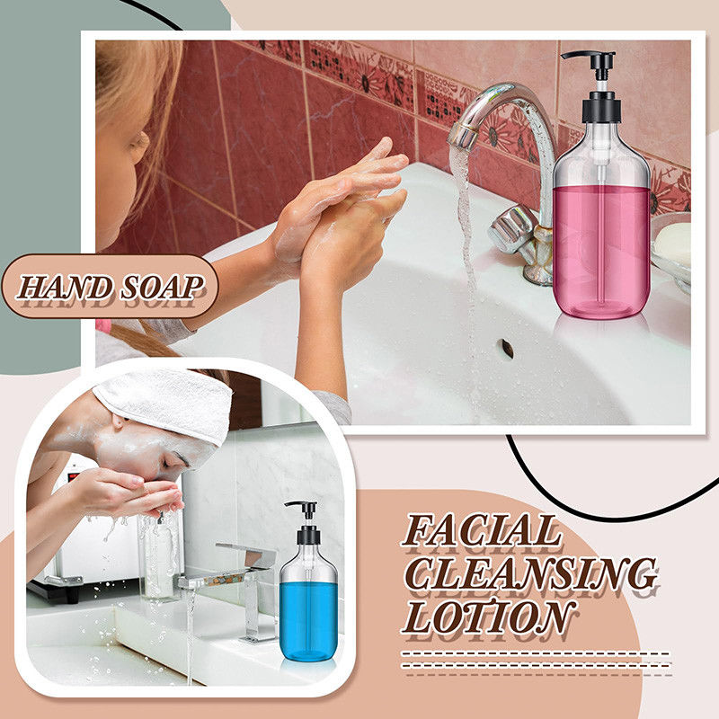 120 ml 250 ml 300 ml 500 ml plastic lotionflessen met flip top sluiting en duurzame PMMA plastic variëteiten voor huidverzorgingsproducten