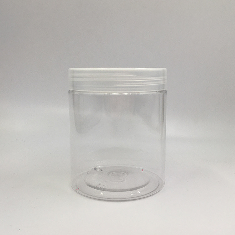 100 ml 8 oz 500 ml 1000 ml heldere plastic vloeistof voor huisdieren voedselkwaliteit cosmetische crème pot met deksel