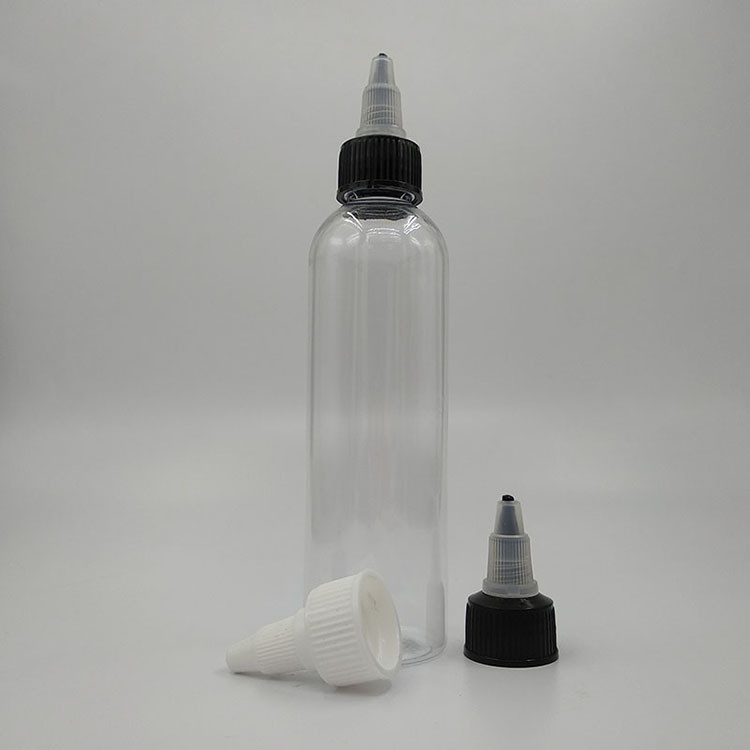 Custom Clear Plastic Schroef Top Flessen Met Custom Label Panel En Schroef Neck Afwerking