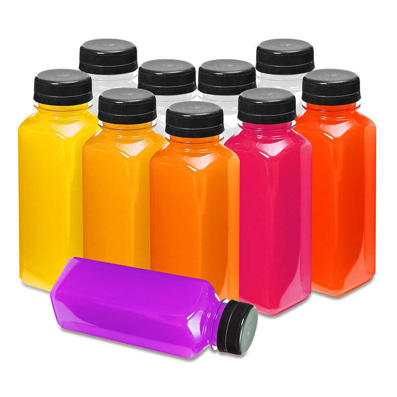 Vierkante ronde plastic melk thee flessen met handvat helder 120ml 250ml 350ml 500ml Capaciteit
