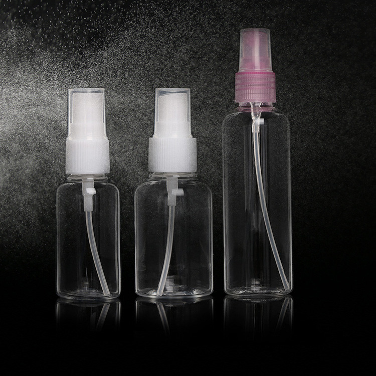 Glanzige PET-plastic spuitfles voor dagelijks gebruik met transparante kleur en klassiek ontwerp