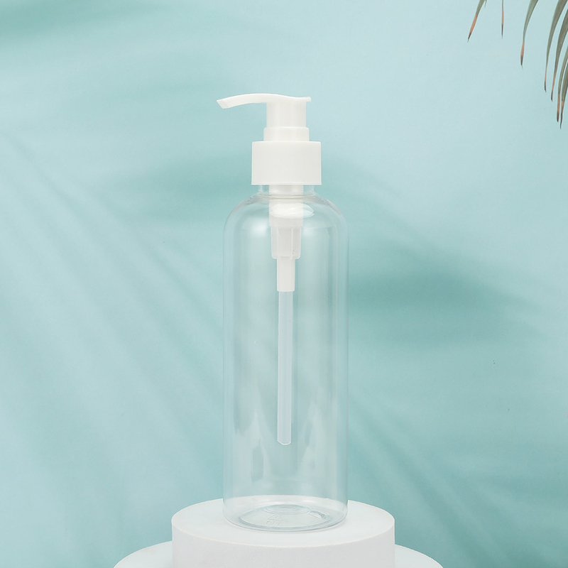 Ronde PMMA Plastic lotion flessen aanpasbare vorm PET kraag UV elektroplated Cap 250ml-500ml