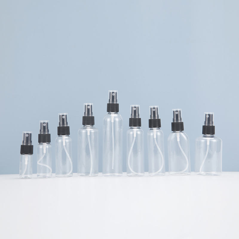 Milieuvriendelijke transparante PET-plastic spuitfles voor dagelijkse 10 ml 15 ml 30 ml 50 ml 60 m 70 ml 100 ml 200 ml 500 ml
