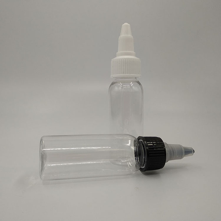 100 ml heldere plastic schroefoppervloeistofffles met brede mond voor op maat geprint