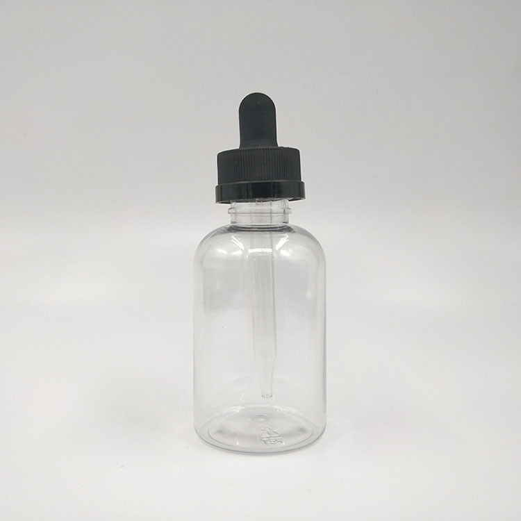 Zwarte doorzichtige glasdruppelflessen met schroefdop voor vloeistof in verschillende ml 10-120