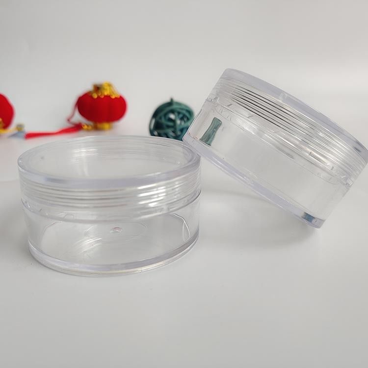 Gladde oppervlakte plastic cosmetische pot met aangepaste bedrukking, ontworpen voor huidverzorgingscrèmes, lotions en verpakkingen van schoonheidsproducten