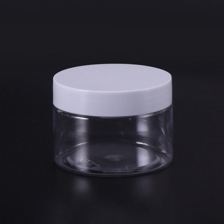 Gratis monster plastic crème pot brede mond pot plastic witte potten met deksels op voorraad
