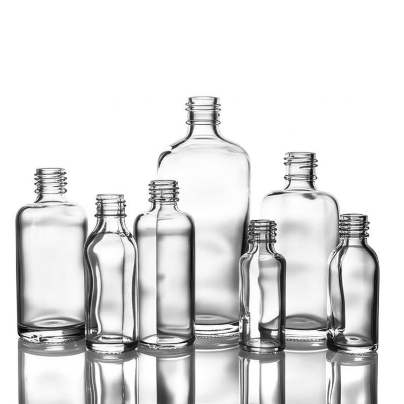 10ml 15ml 30ml 40ml 60ml 80ml 100ml transparante kleine flesjes voor vloeistoffen, ontworpen voor serums, lotions en andere vloeibare formuleringen