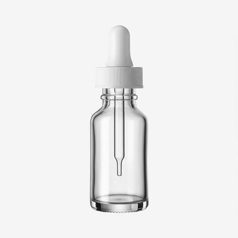 Transparante vloeistof druppelfles halsmaat 18mm ideaal voor cosmetische etherische oliën serums en farmaceutische vloeistofopslag