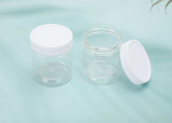 Multifunctionele plastic cosmetische potten Plastic potten voor voedselverpakking Breed mond schroefdeksel Plastic pot met eigen merk
